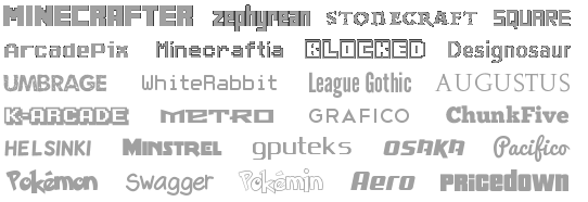 Minecraft Font - Minecraft Font Generator